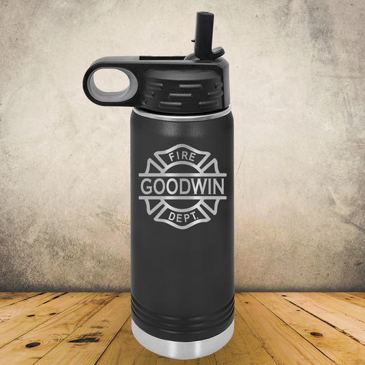 Personalized Laser Engraved Water Bottle 20/32oz for Firefighter Monogram