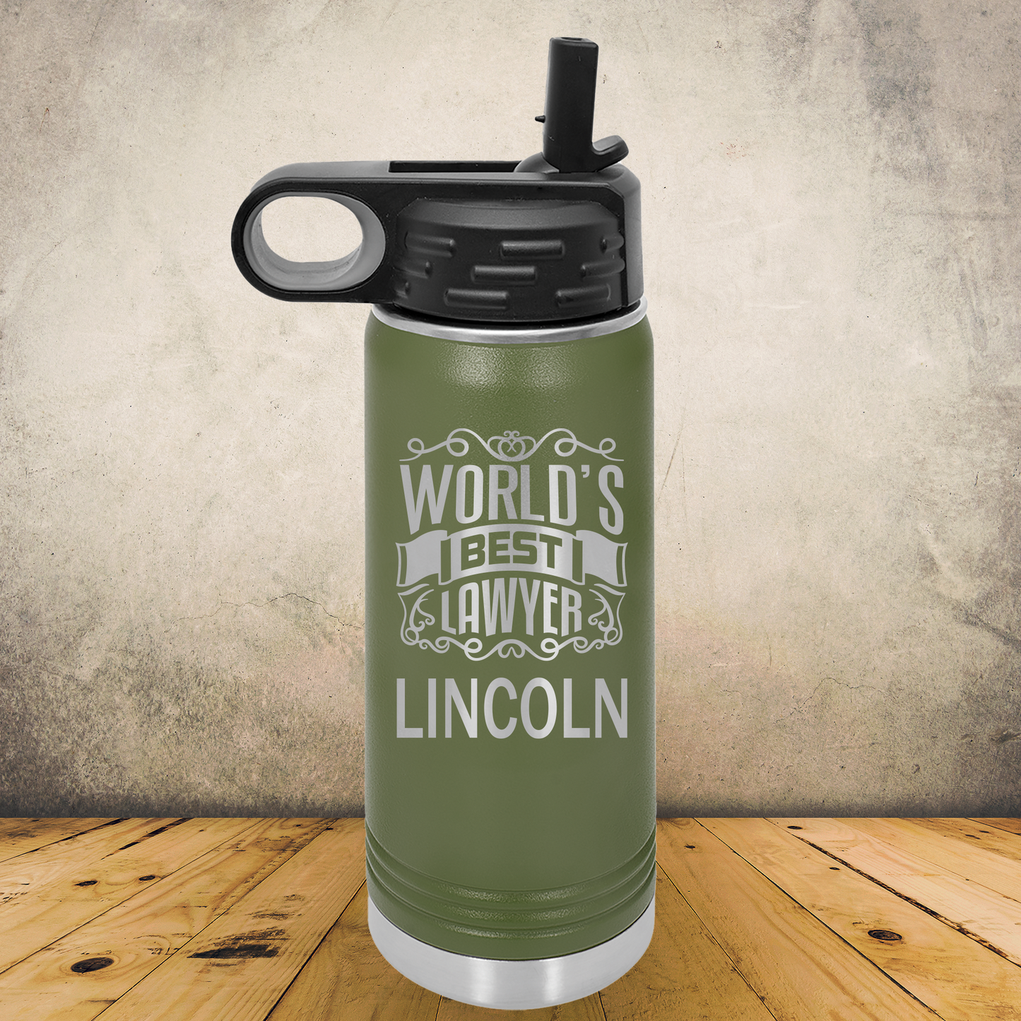 Personalized Lawyer Water Bottle 20/32oz Custom Laser Engraved Tumbler