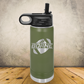 Personalized Football Split Monogram Water Bottle - Laser Engraved