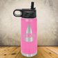 Personalized Cheerleading Split Monogram Water Bottle - Laser Engraved