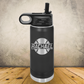 Personalized Tennis Split Monogram Water Bottle - Laser Engraved