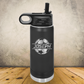 Personalized Soccer Split Monogram Water Bottle - Laser Engraved