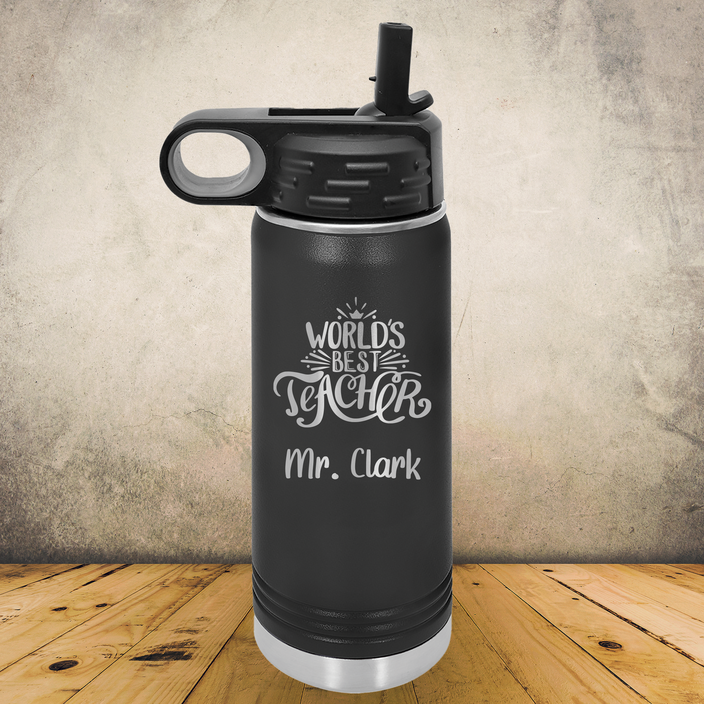 Personalized Laser Engraved Water Bottle 20/32oz Teacher Appreciation or Back to School Gift