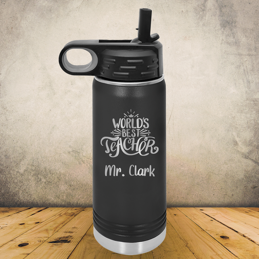 Personalized Laser Engraved Water Bottle 20/32oz Teacher Appreciation or Back to School Gift