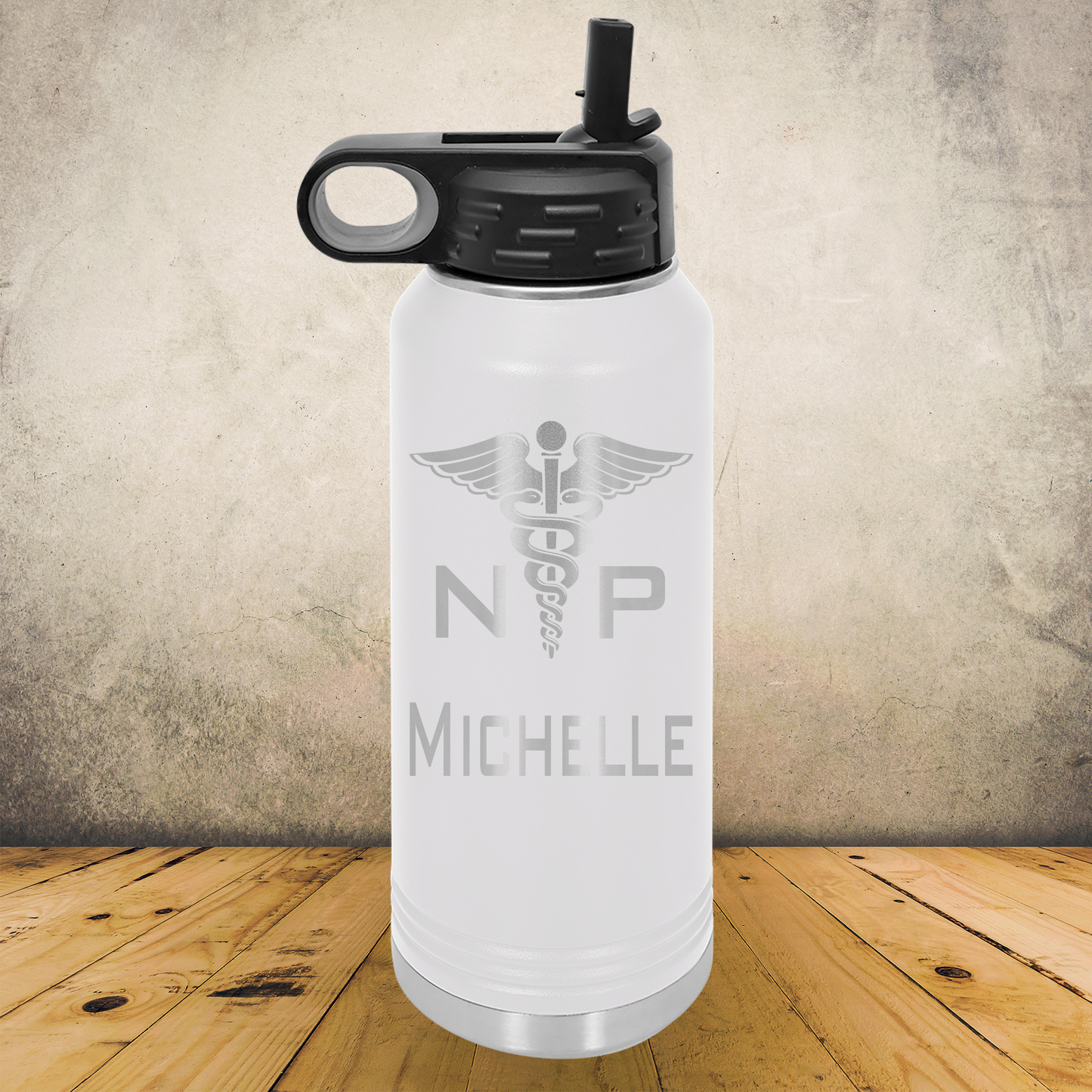 Personalized Nurse Practitioner Tumbler 20oz or 32oz Custom Stainless Steel Laser Engraved Water Bottle, Medical Gift for Physician, MD, Doctor, Surgeon, Doctor Appreciation Gift (Copy)