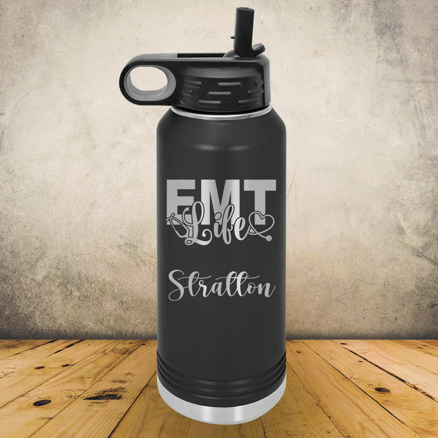 Personalized EMT Water Bottle 20oz or 32oz Custom Paramedic & EMS Tumbler, Laser Engraved Stainless Steel Travel Mug, First Responder Cup (Copy)