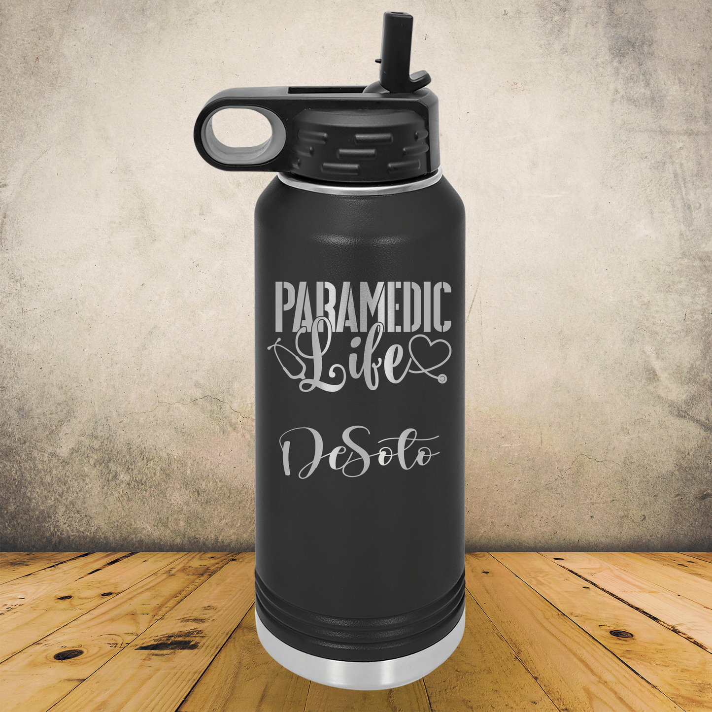 Personalized Paramedic Water Bottle 20oz or 32oz Custom EMT & EMS Tumbler, Laser Engraved Stainless Steel Travel Mug, First Responder Cup (Copy)
