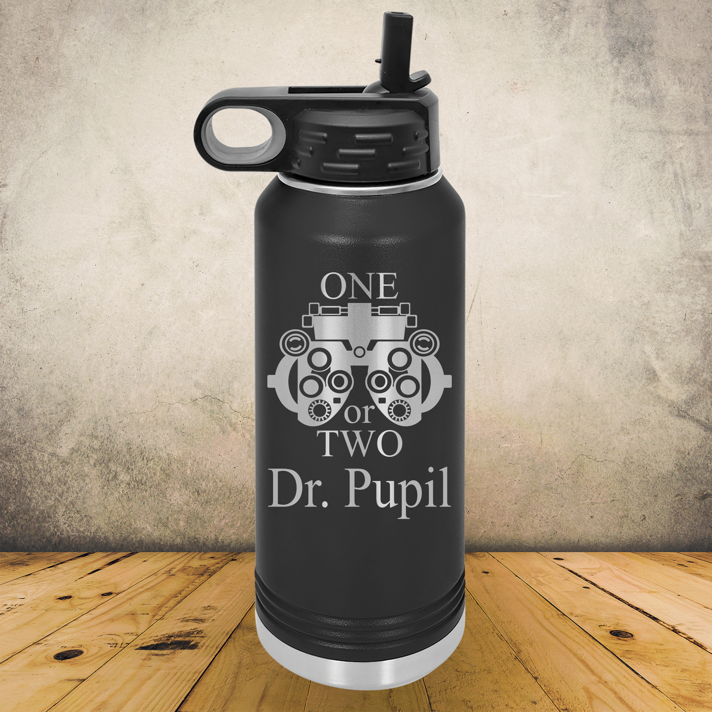 Personalized Optometrist Tumbler 20oz or 32oz Custom Stainless Steel Laser Engraved Water Bottle, Ophthalmologist Present, Eye Doctor Gift, Optometry Professionals, Vision Care Professional Gift