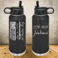 Personalized Laser Engraved Water Bottle 20/32oz 1776–2026 USA 250th Anniversary