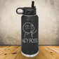 Personalized Funny Middle Finger Water Bottle 20oz or 32oz Stainless Steel Tumbler, F-Off Sarcastic Gift