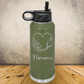 Personalized Nurse Water Bottle, Custom 20oz or 32oz Laser Engraved Stainless Steel Tumbler for Nursing School Graduation Gift