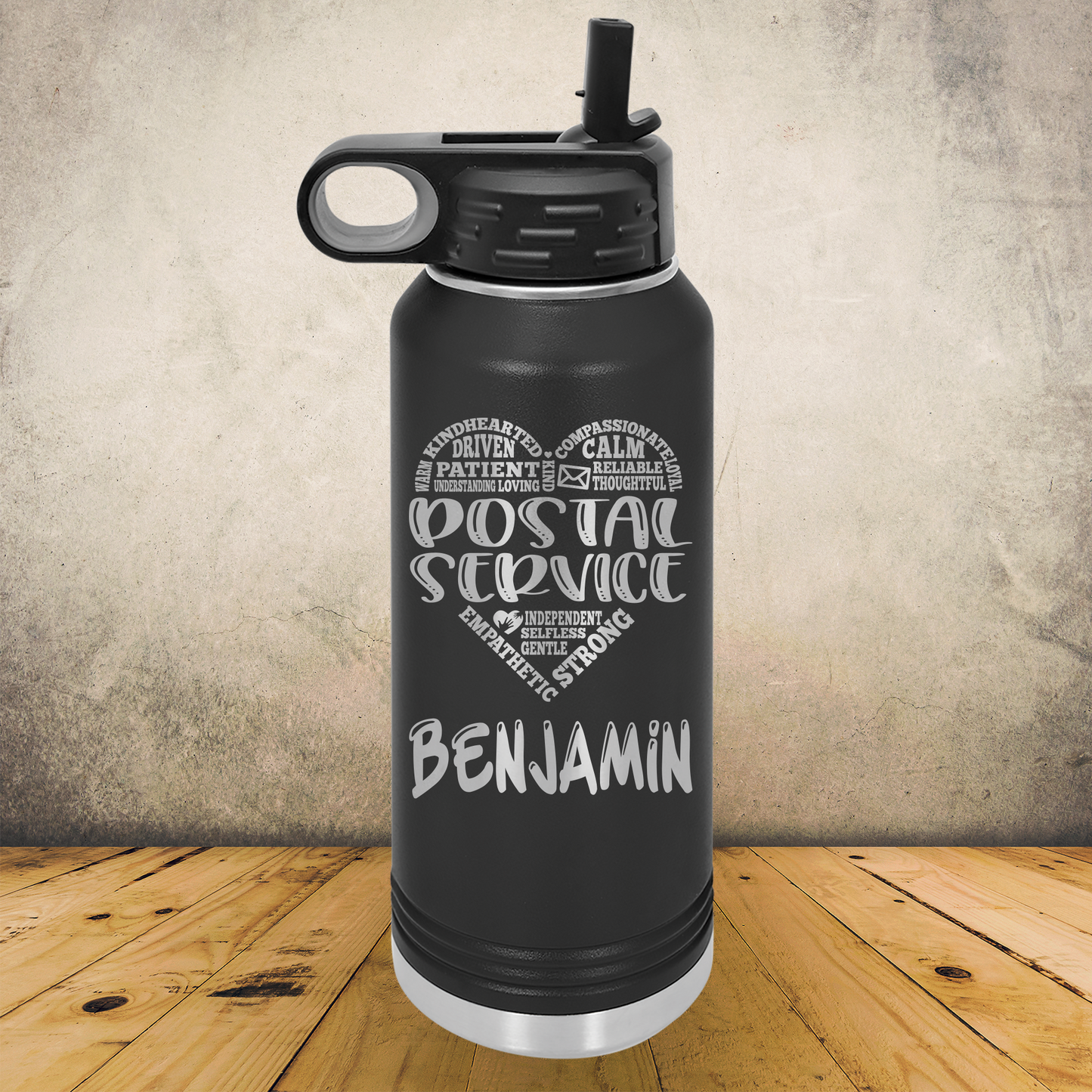 Personalized Postal Service Worker Water Bottle 20/32oz Custom Laser Engraved Tumbler