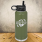 Personalized Football Split Monogram Water Bottle - Laser Engraved