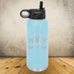 Personalized Golf Split Monogram Water Bottle - Laser Engraved