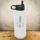 Personalized Cheerleading Split Monogram Water Bottle - Laser Engraved