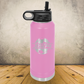 Personalized Soccer Split Monogram Water Bottle - Laser Engraved