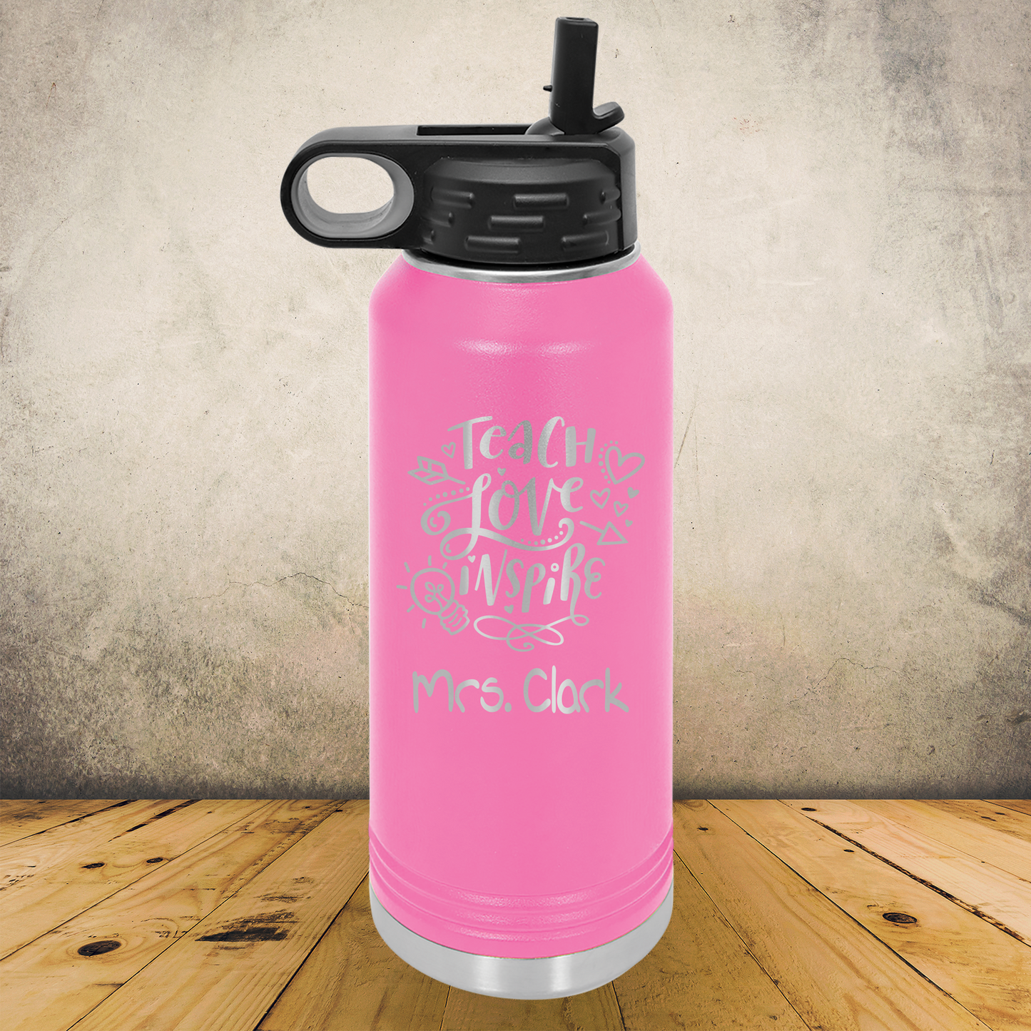 Personalized Laser Engraved Water Bottle 20/32oz Teacher Appreciation or Back to School Gift