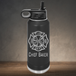 Personalized Firefighter Assistant Chief Water Bottle - Laser Engraved