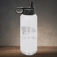 Personalized Firefighter Distressed American Flag Water Bottle - Laser Engraved