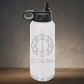 Personalized Firefighter Lieutenant Water Bottle - Laser Engraved