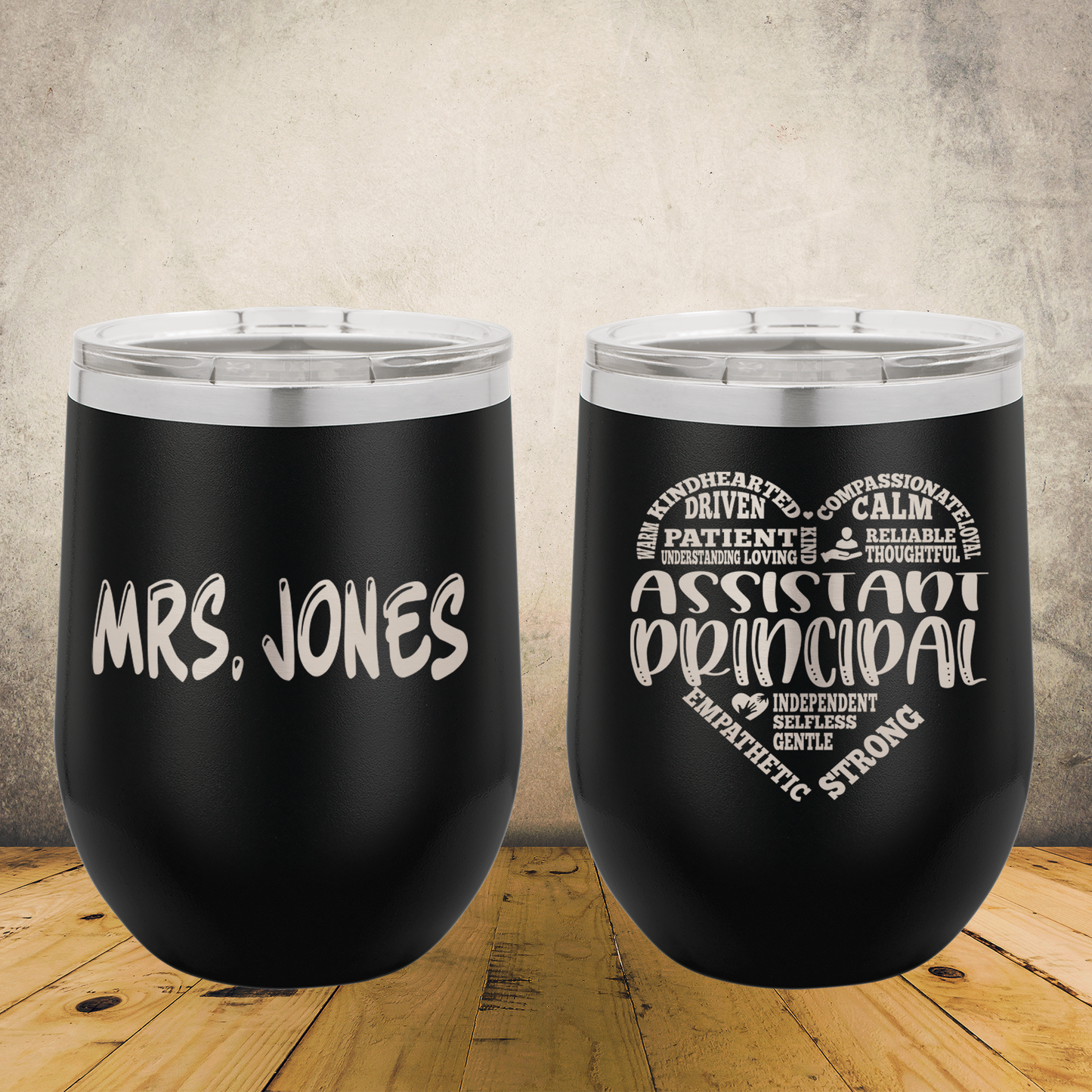 Personalized Laser Engraved Wine Tumbler for Assistant Principal, Vice Principal, School Administrator, Back to School, End of School Year or Retirement Gift
