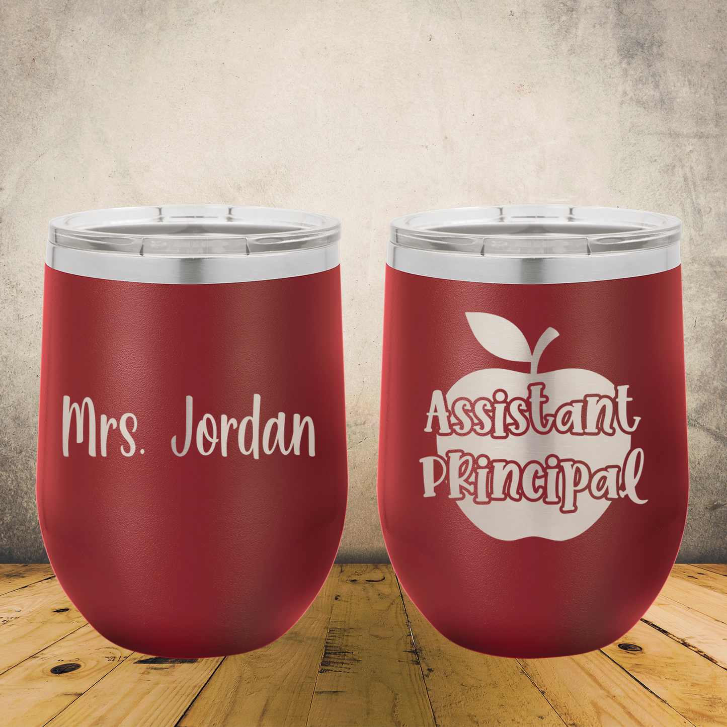 Personalized Laser Engraved Wine Tumbler for Assistant Principal, Vice Principal, School Administrator, Back to School, End of School Year or Retirement Gift