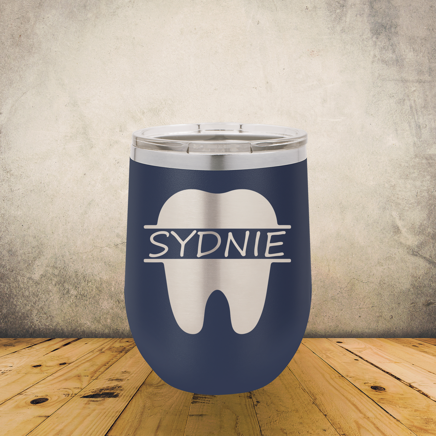 Personalized Dentist Wine Tumbler, Custom Laser Engraved 12oz Stainless Steel Cup