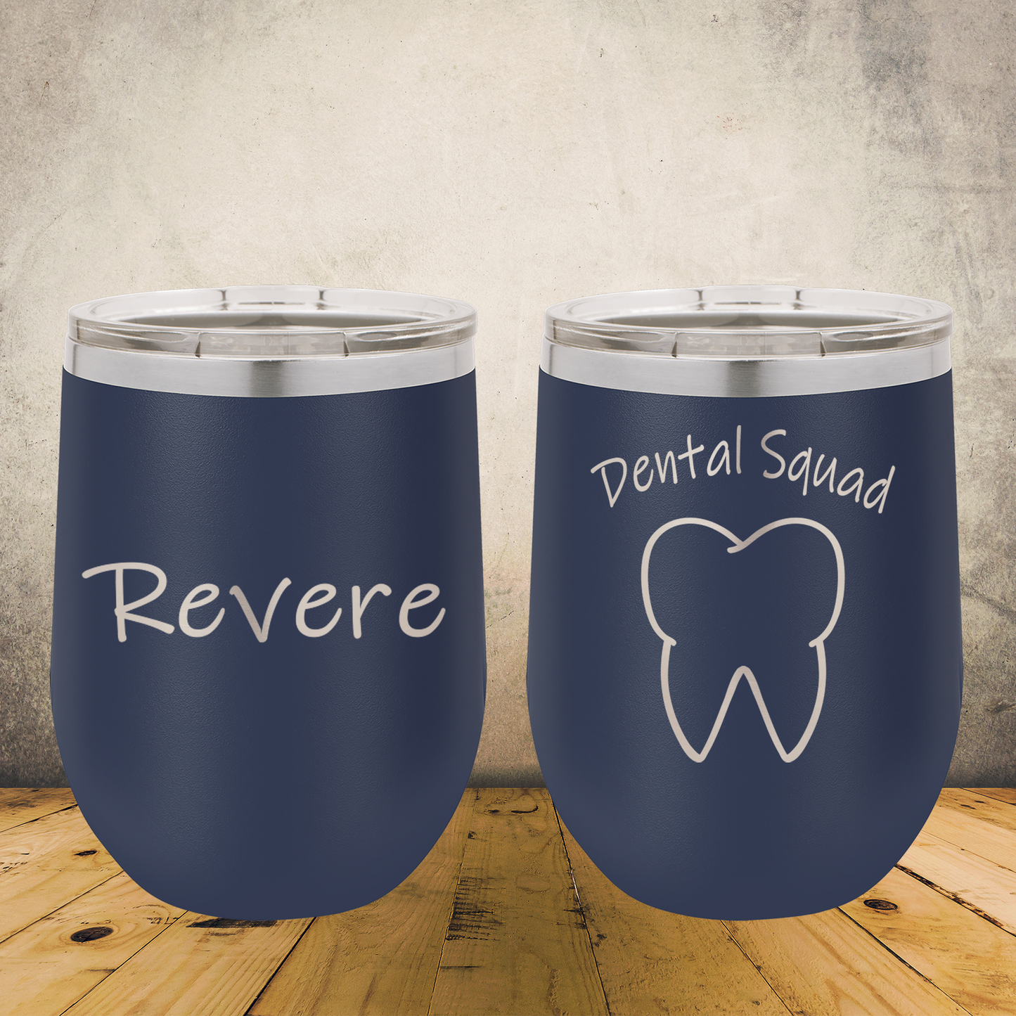 Personalized Dentist Wine Tumbler, Custom Laser Engraved 12oz Stainless Steel Cup (Copy)