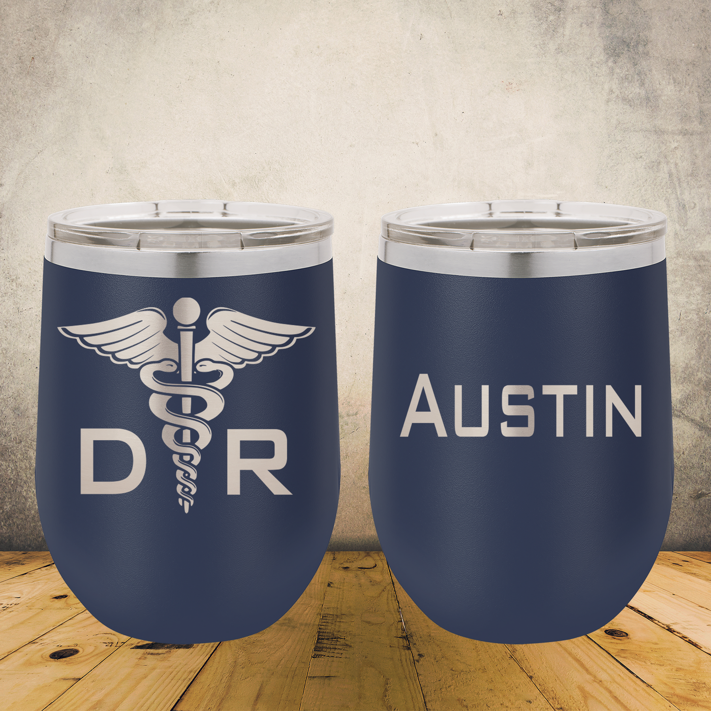 Personalized Doctor Wine Tumbler 12oz Custom Stainless Steel Laser Engraved Cup, Medical Gift for Physician, MD, Nurse Practitioner, Surgeon