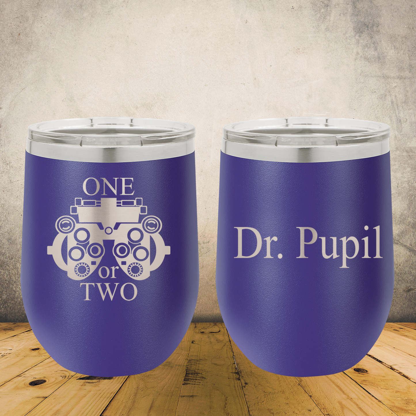 Personalized Optometrist Wine Tumbler 12oz Skinny Custom Stainless Steel Laser Engraved Cup, Ophthalmologist Present, Eye Doctor Gift, Optometry Professionals, Vision Care Professional Gift