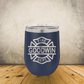 Personalized Laser Engraved Wine Tumbler 12oz for Firefighter Monogram