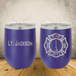 Personalized Laser Engraved Wine Tumbler 12oz for Firefighter Lieutenant