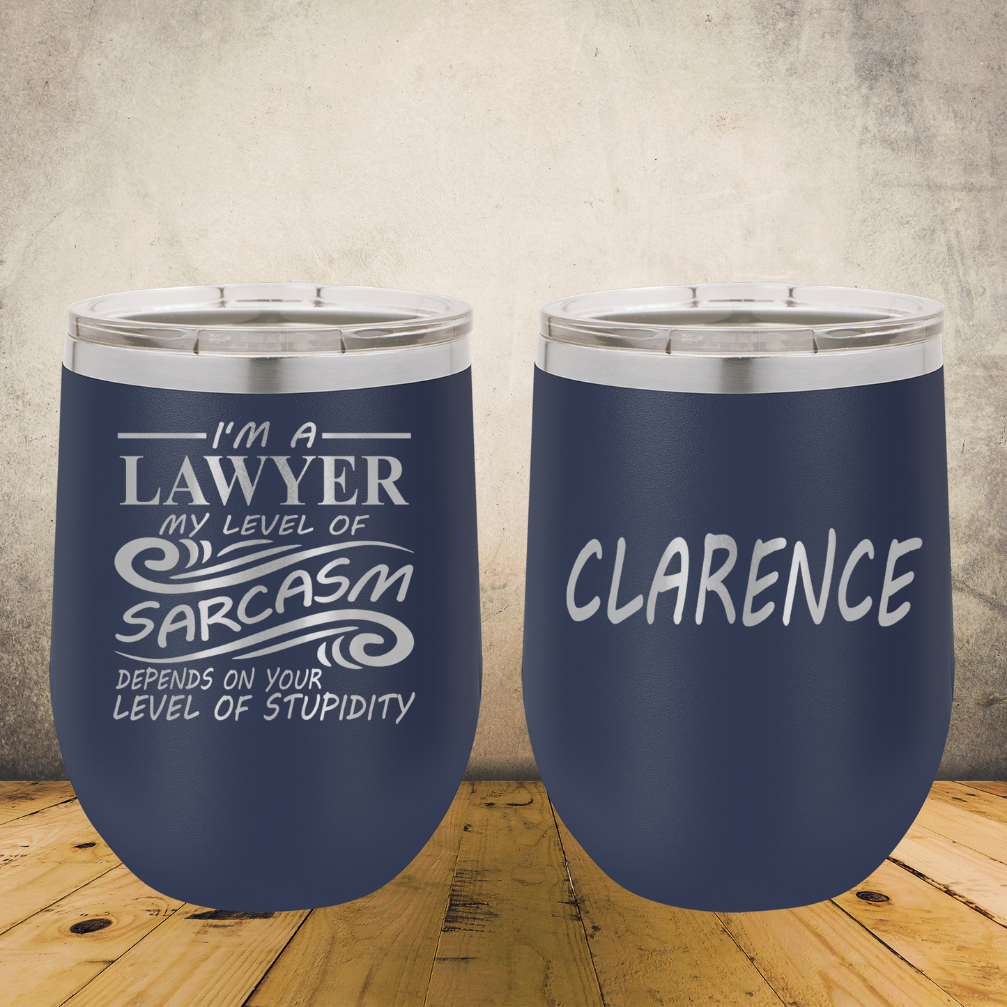 Personalized Lawyer Wine Tumbler 12oz Custom Laser Engraved Cup