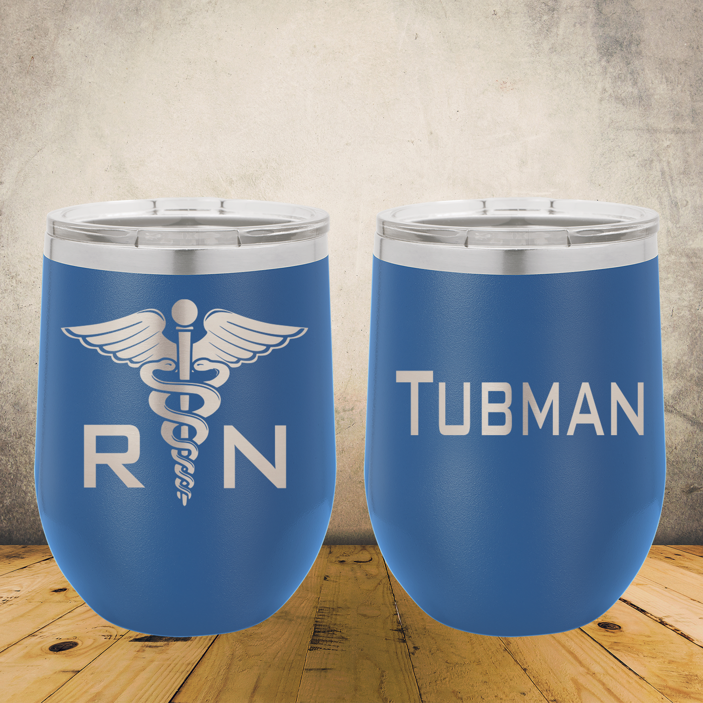 Personalized Nurse Wine Tumbler 12oz Stainless Steel Laser Engraved Cup, Custom RN Gift, Nursing Student Gift, Nurse Appreciation Gift