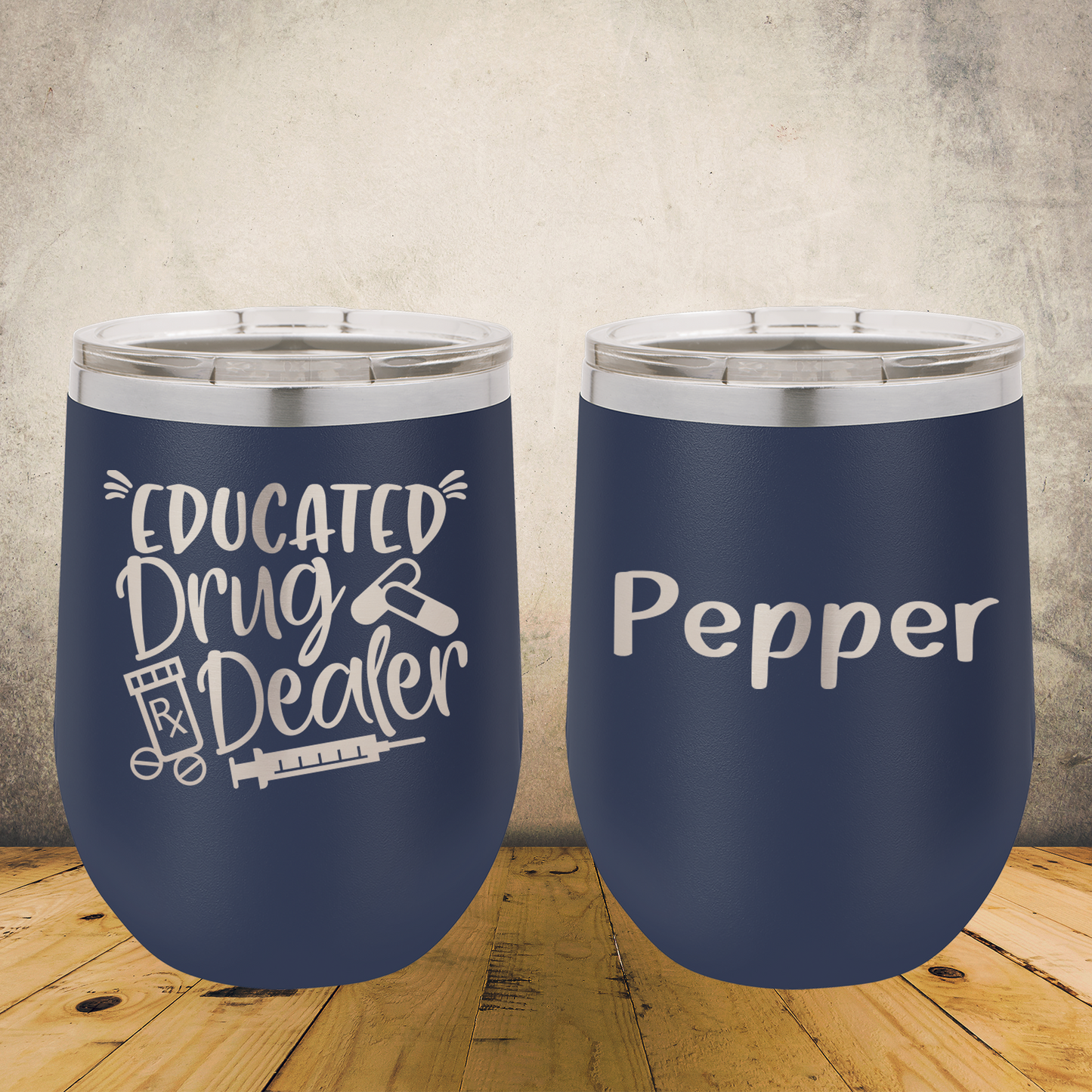 Personalized Pharmacist Wine Tumbler 12oz Stainless Steel Cup, Custom Laser Engraved Pharmacy Gift, Pharmacist Appreciation Gift for RPh, Pharmacy Technician