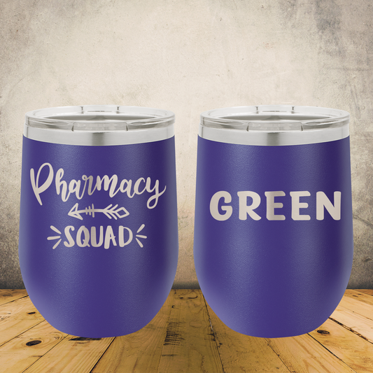 Personalized Pharmacist Wine Tumbler 12oz Stainless Steel Cup, Custom Laser Engraved Pharmacy Gift, Pharmacist Appreciation Gift for RPh, Pharmacy Technician