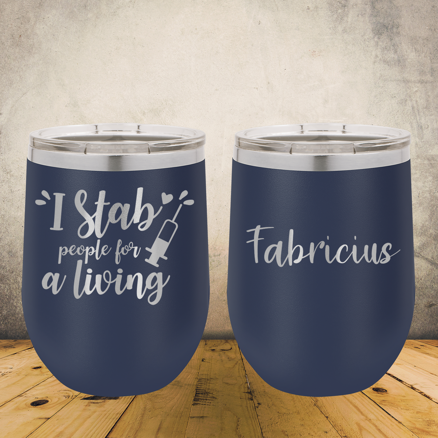 Personalized Phlebotomist Wine Tumbler 12oz Custom Laser Engraved Cup