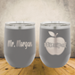 Personalized Laser Engraved Wine Tumbler for Principal, Academic Director, School Administrator, Back to School, End of School Year or Retirement Gift