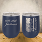 Personalized Laser Engraved Wine Tumbler 12oz 1776–2026 USA 250th Anniversary