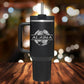 Personalized Soccer Split Monogram Handle Tumbler - Laser Engraved