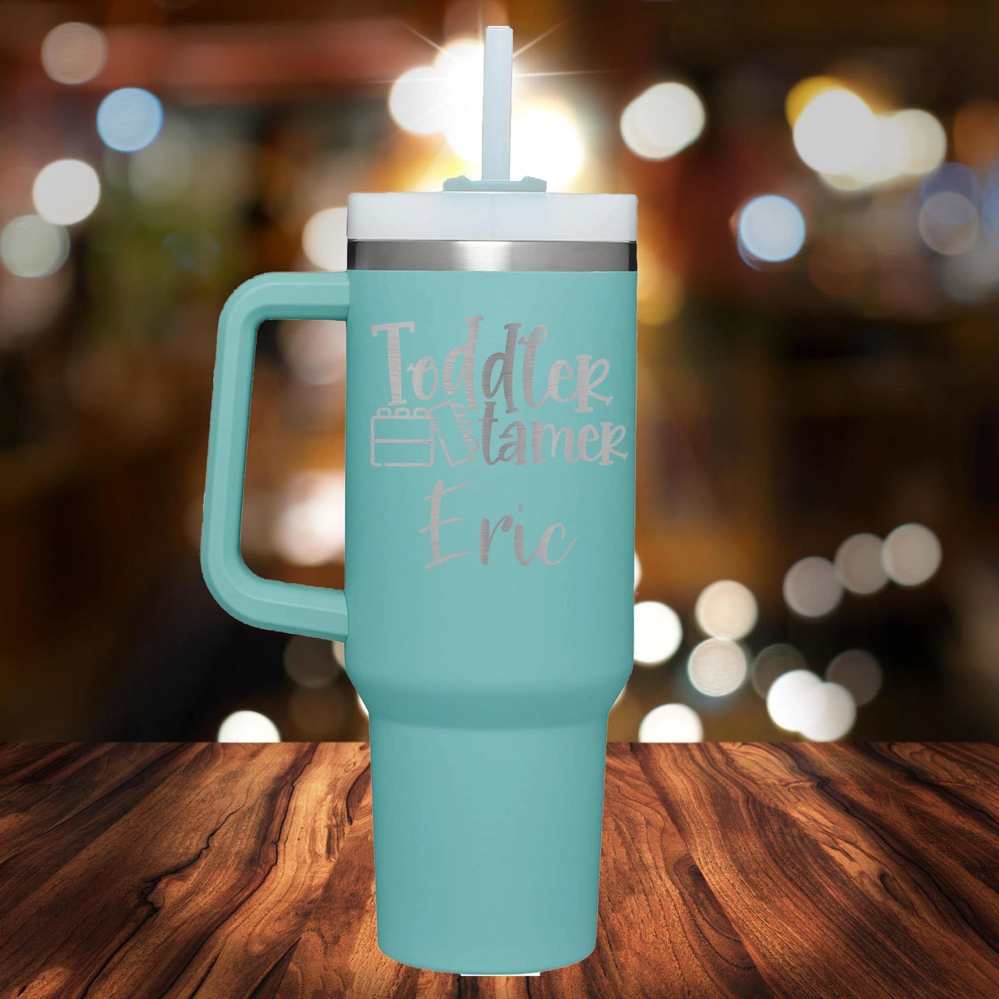 Personalized Toddler Tamer Handle Tumbler - Laser Engraved