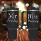 Personalized Mr and Mrs Handle Tumbler - Laser Engraved