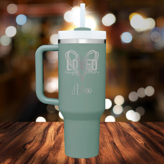 Personalized One Loved Custodian Handle Tumbler - Laser Engraved