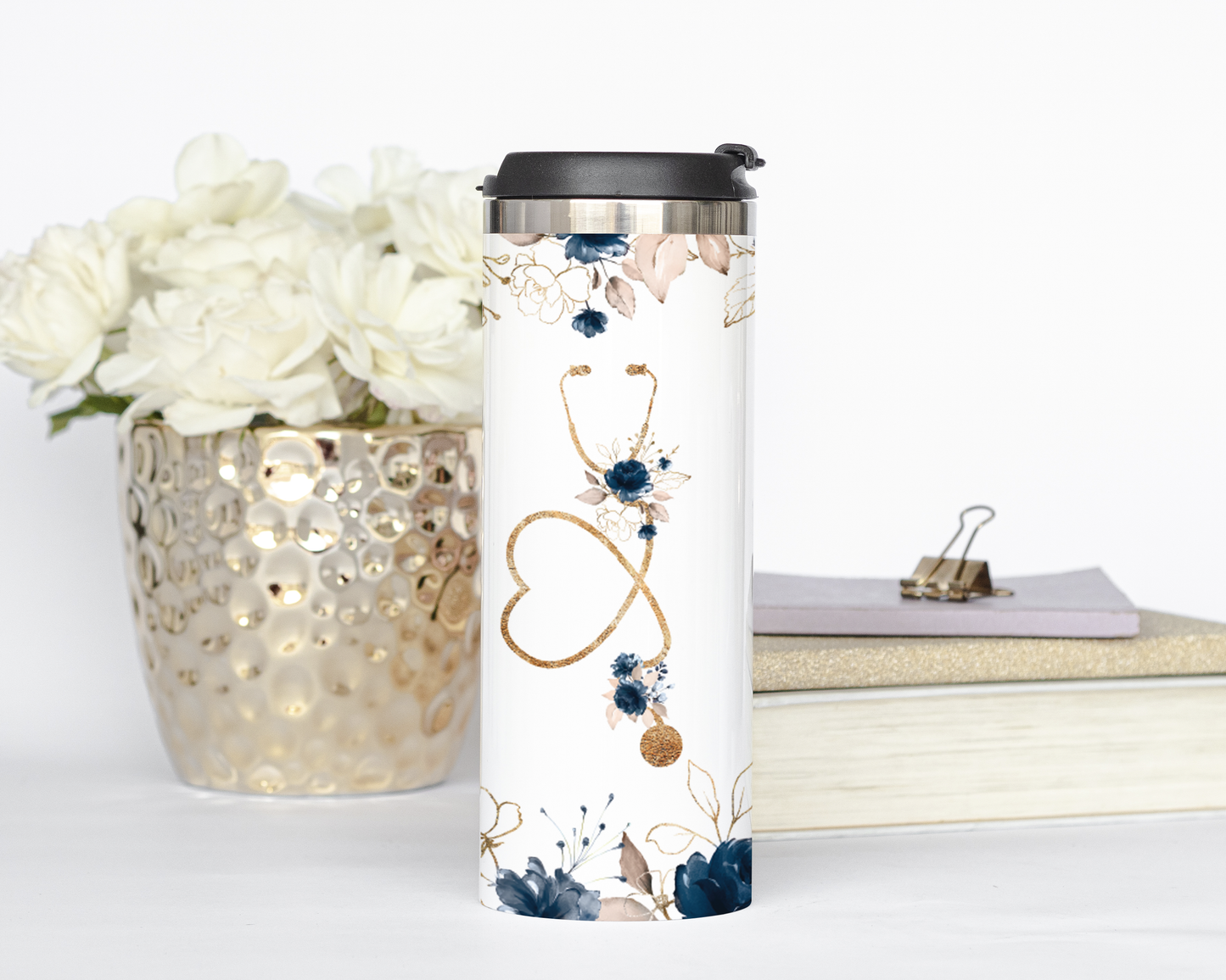 Personalized Nurse Life StethoScope Heart Tumbler - Sublimated