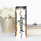 Personalized Rainbow Leopard Print Tumbler - Sublimated
