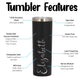 Personalized Social Worker Characteristics Skinny Tumbler - Laser Engraved