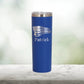 Personalized Firefighter American Flag Skinny Tumbler - Laser Engraved