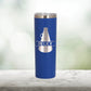 Personalized Cheer Split Monogram Skinny Tumbler - Laser Engraved