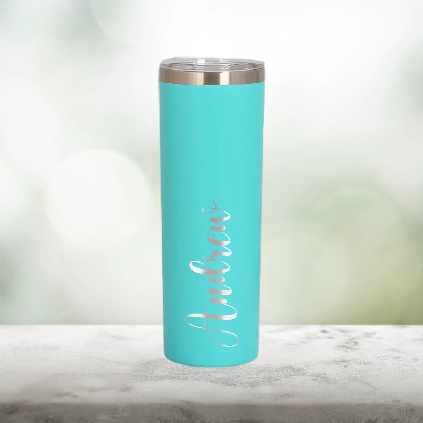 Personalized Name Skinny Tumbler - Laser Engraved