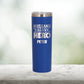 Personalized Husband, Father, Hero Dad Skinny Tumbler - Laser Engraved